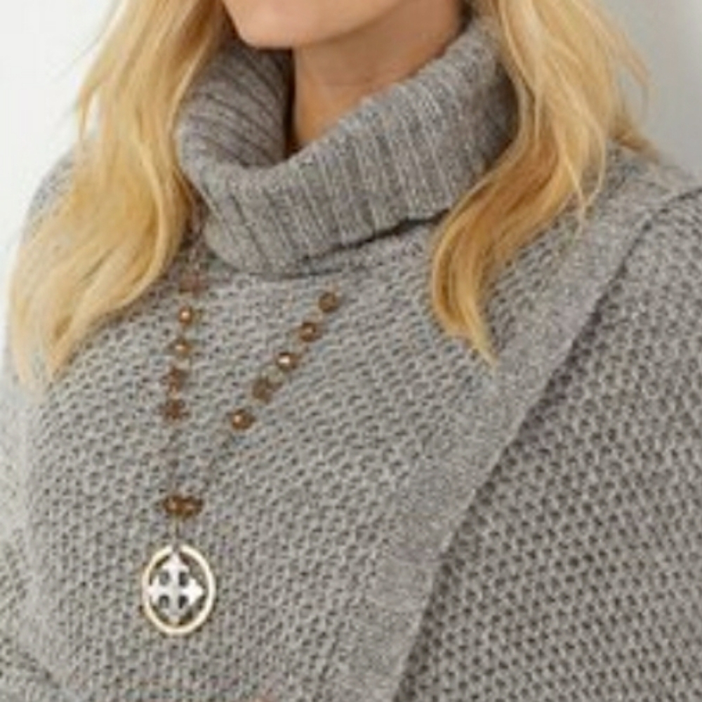 Soft Surroundings Grey Hudson Pullover NWT Poncho - Picture 2 of 13